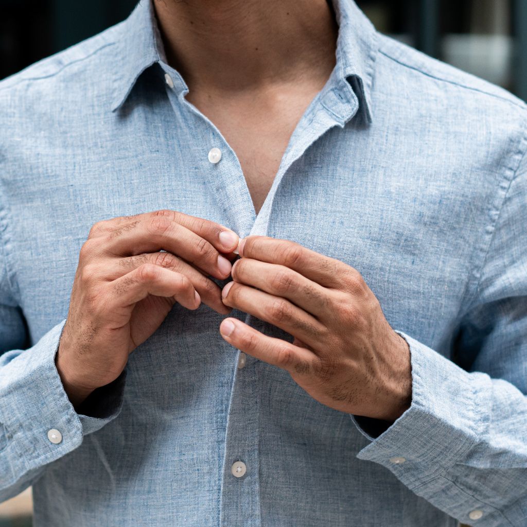 Linen Shirt | Blue - Image 7