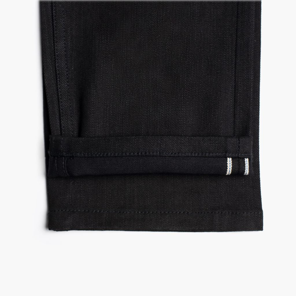 UB Stretch Selvedge Tapered Jeans | Black - Image 5